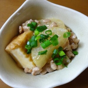 厚揚げ入りあんかけ大根のそぼろ煮